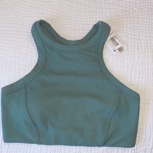 Ribbed Nulu High Neck Yoga Bra